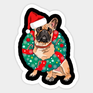 French Bulldog Dogmas X-mas Dog Lover Frenchi Christmas Sticker